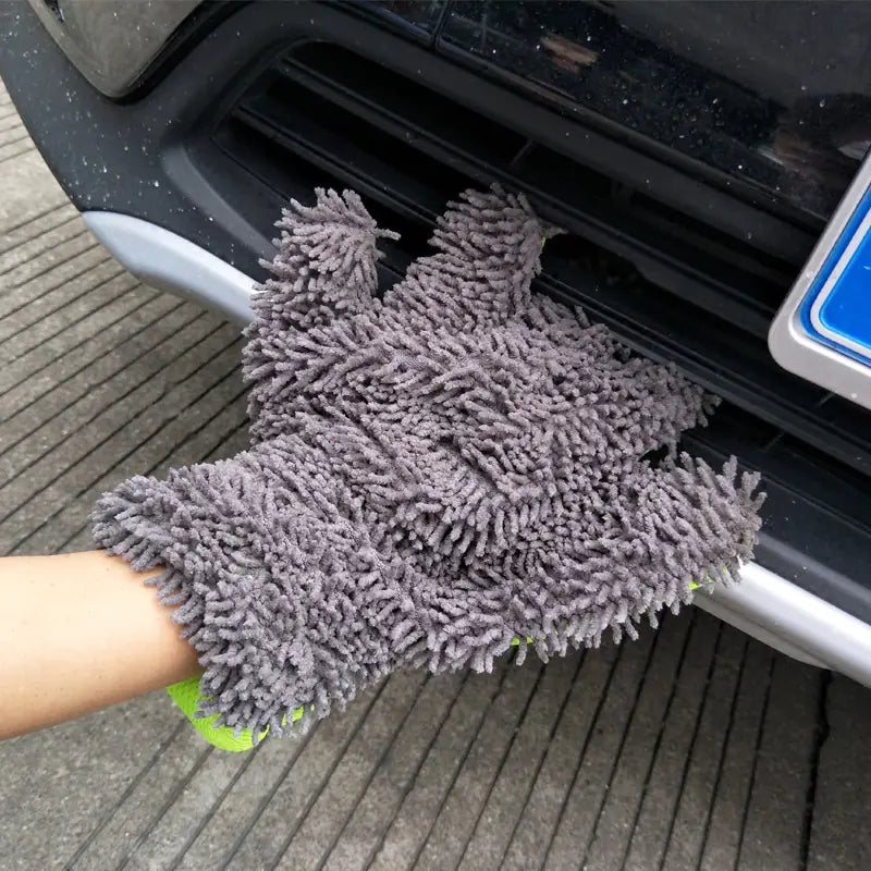 Chenille Double-sided Car Wash Gloves for Cleaning